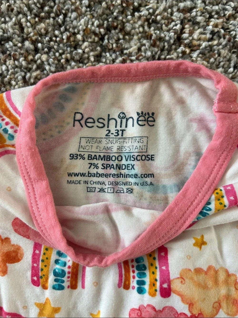 rainbow bamboo pajamas!